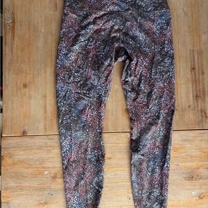lululemon Wunder Train High Rise 28” Leopard Print Leggings